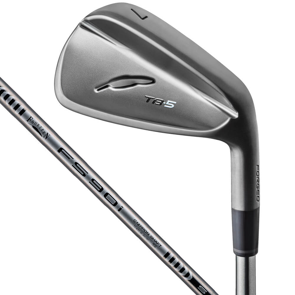 [2025年モデル] フォーティーン　TB-5 フォージド '25 ダイヤモンドブラックサテン仕上げ アイアン　5本セット（＃6～9、PW）　FS-90iBK スチールシャフト