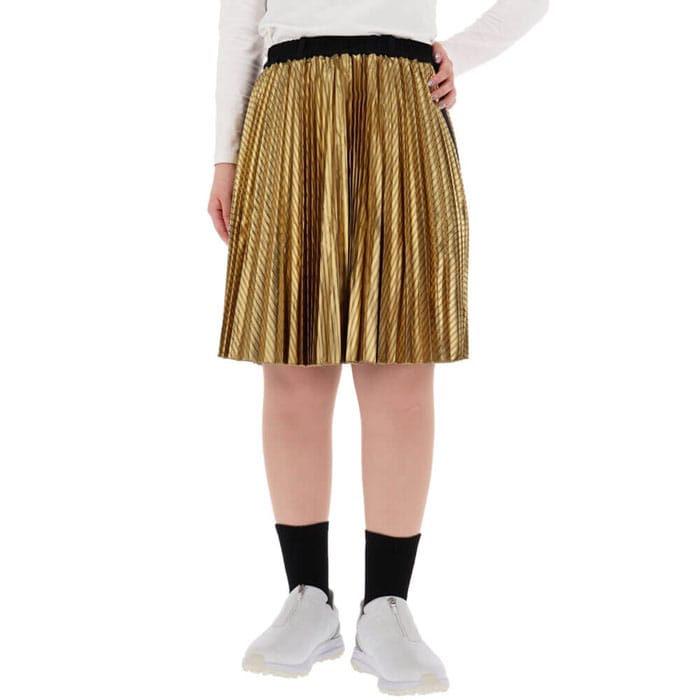 セントアンドリュース　レディース サテンストライプ箔プリント プリーツ スカート 043-2234008 ゴルフウェア 特価