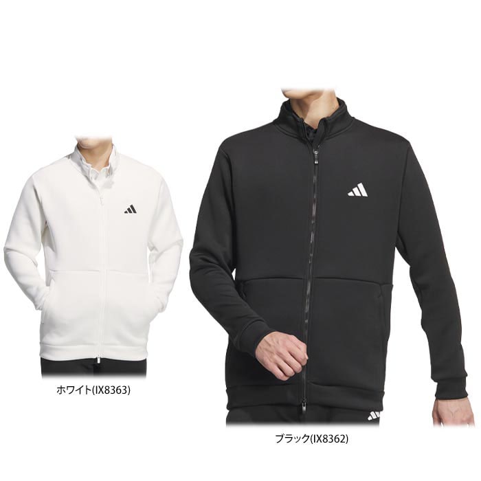 アディダス　メンズ ULTIMATE365 ダンボールニット バックロゴ 長袖 フルジップ ジャケット JSR69 [2024年モデル] ゴルフウェア [秋冬モデル] 特価