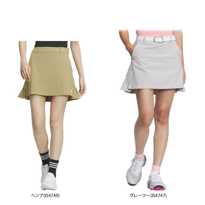 アディダス　レディース ULTIMATE365 撥水 防風 バックプリーツ ストレッチ インナーパンツ一体型 スカート JTC15 [2024年モデル] ゴルフウェア [秋冬モデル] 特価