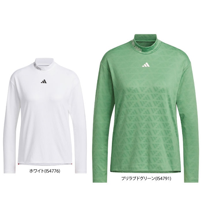 アディダス　レディース ULTIMATE365 ロゴジャガード ストレッチ 長袖 モックネックシャツ JTC17 [2024年モデル] ゴルフウェア [秋冬モデル] 特価