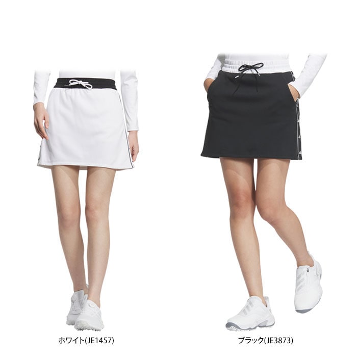 アディダス　レディース ULTIMATE365 ロゴテープ フリース裏地 ストレッチ インナーパンツ一体型 スカート KRK39 [2024年モデル] ゴルフウェア [秋冬モデル] 特価