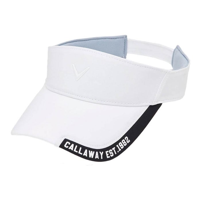 キャロウェイ　メンズ ロゴデザイン カラーブロック バイザー C24291112 1030 ホワイト ゴルフウェア [2024年モデル] 特価