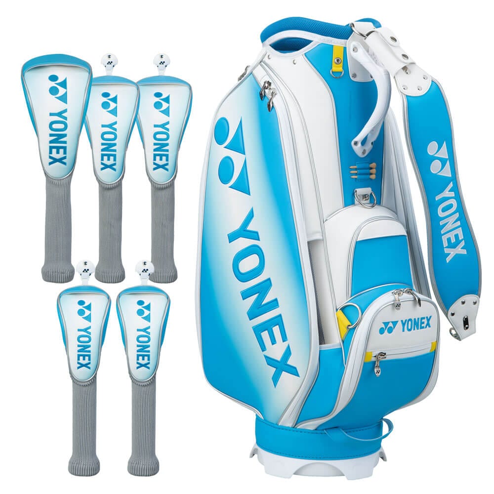 ヨネックス 岩井姉妹カラーモデル 岩井明愛プロモデル キャディバッグ＆ヘッドカバーセット CB4951LTS TQ ターコイズ [2025年モデル]
