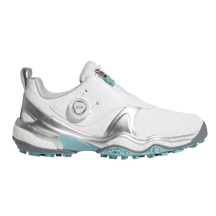 [2025年モデル] アディダス　レディース W CODECHAOS BOA 25 コードカオス ボア 25 スパイクレス ゴルフシューズ NKZ95 JQ7753 フットウェアホワイト/シルバーメタリック/ミントトーン