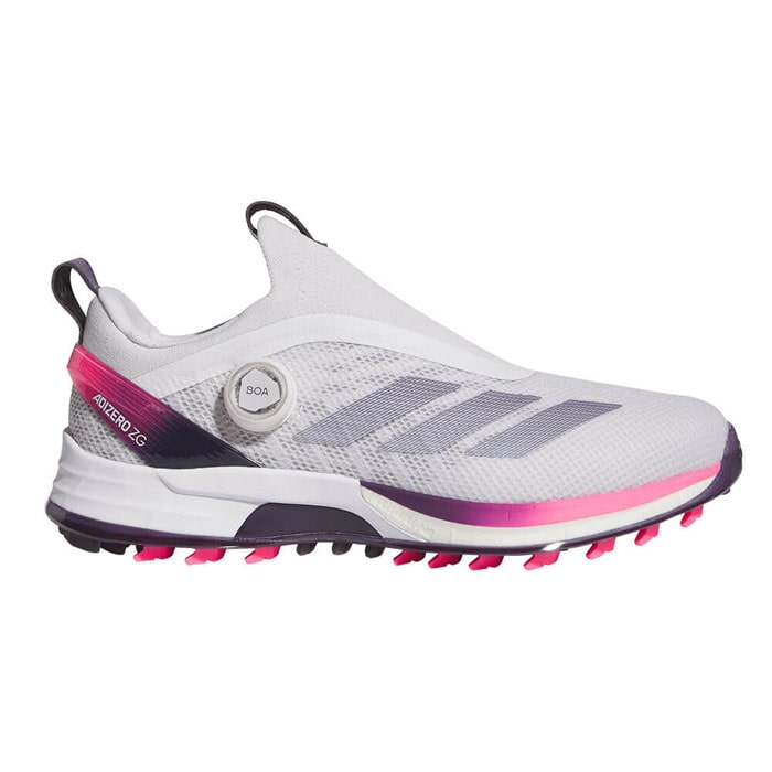 [2025年モデル] アディダス　メンズ ADIZERO ZG BOA アディゼロ ゼッドジー 25 ボア スパイクレス ゴルフシューズ NLK60 JQ7726 ダッシュグレー/プリラブドインク/ルシッドピンク 特価