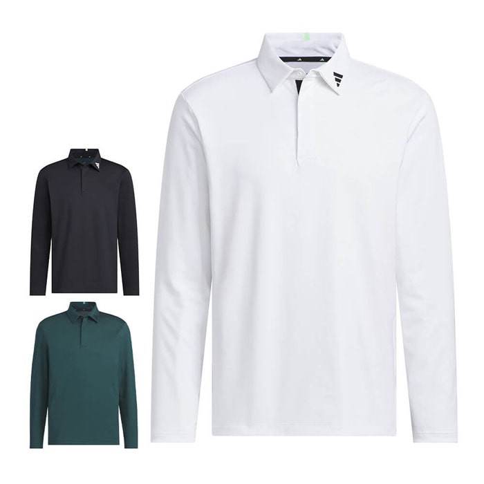 ゴルフウェア　アディダス メンズ アディゼロ ジャガード 長袖 ポロシャツ JWJ84 [2025年秋冬モデル] 特価