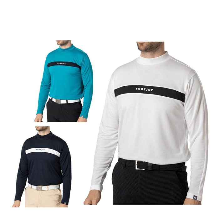 ゴルフウェア　フットジョイ メンズ チェストライン 長袖 モックネックシャツ FJ-F24-S02 [2024年モデル] [秋冬モデル] 特価