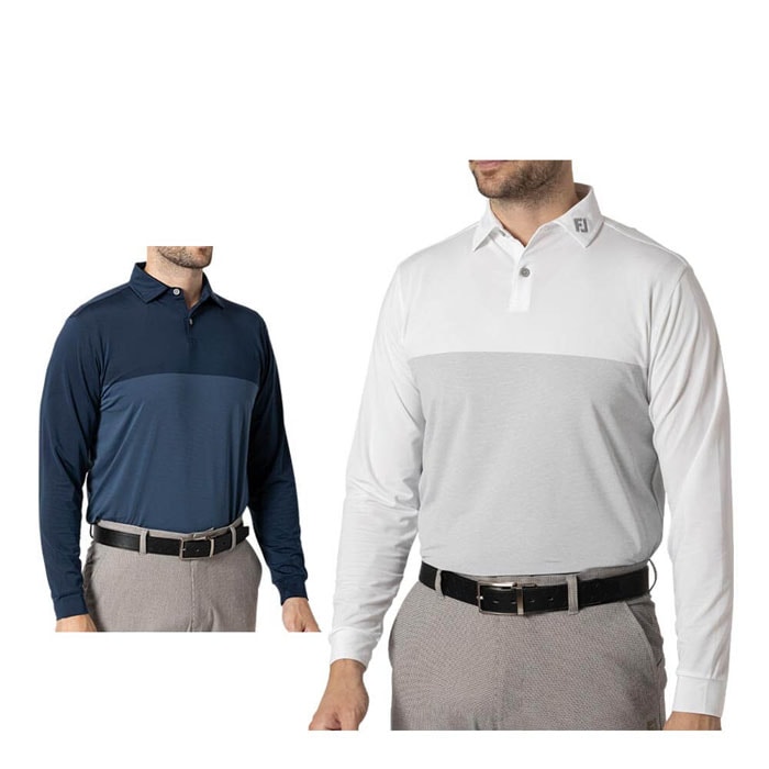 ゴルフウェア　フットジョイ メンズ カラーブロック 長袖 ポロシャツ FJ-F24-S16 [2024年モデル] [秋冬モデル] 特価