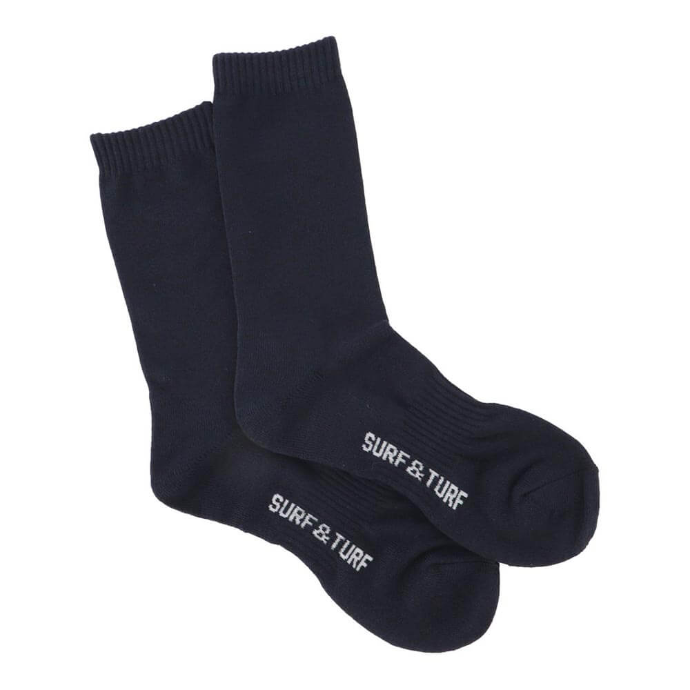 サーフ＆ターフ　メンズ レギュラーソックス STMS2503 ネイビー