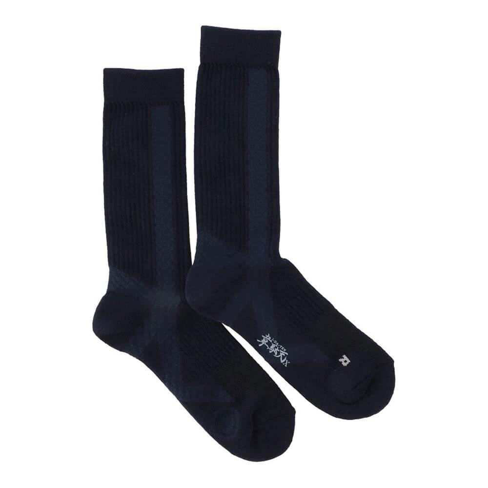 IDATEN X 韋駄天X メンズ スーパーショット ミドルソックス ID-009 ネイビー