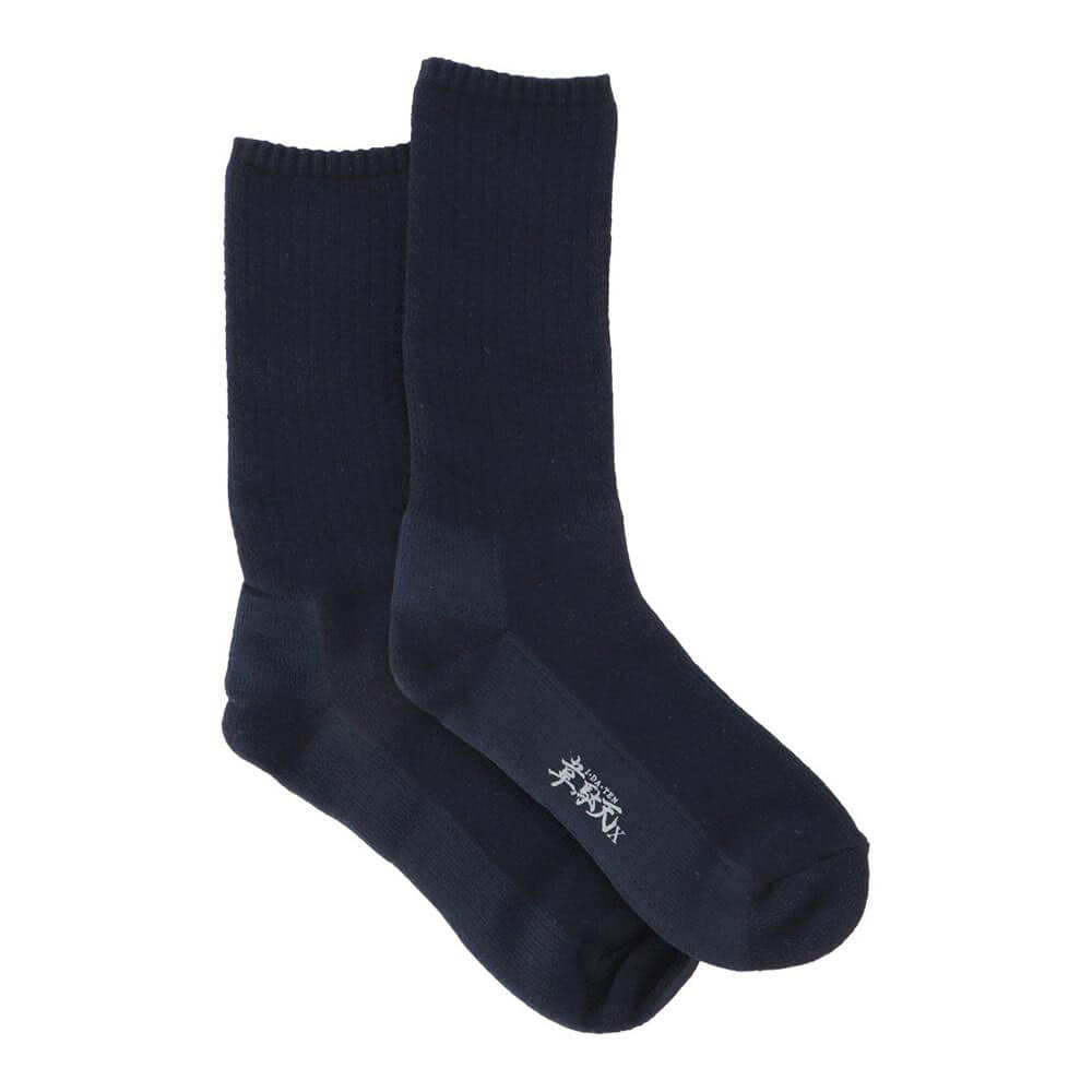 IDATEN X 韋駄天X メンズ 凄暖II ミドルソックス ID-010 ネイビー