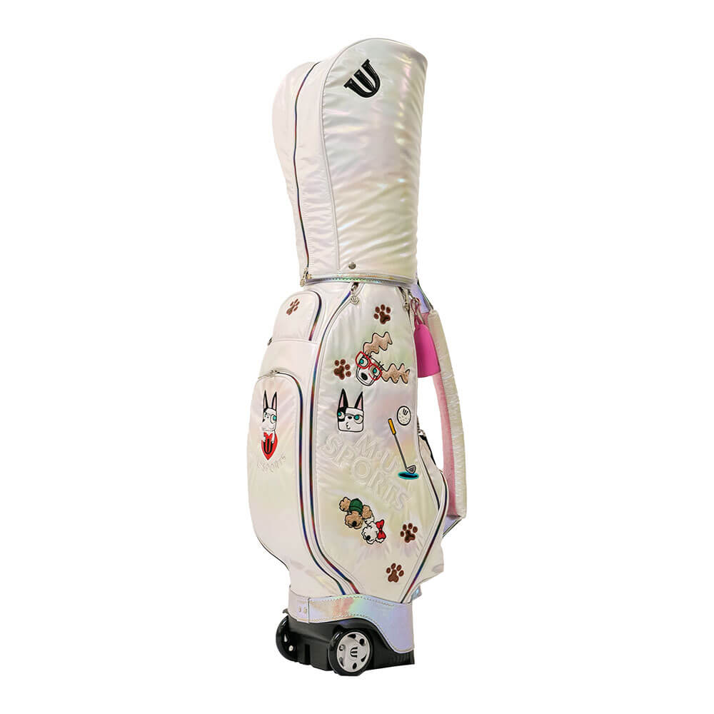M・U スポーツ　ローリングソール キャディバッグ 703R6134 001 ホワイト [2025年モデル] エム・ユー・スポーツ
