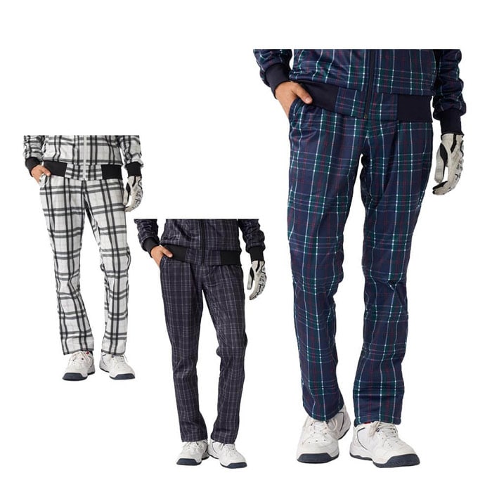 ゴルフウェア　フィラ メンズ チェック柄 ボンディング ロングパンツ 785-392Y [秋冬モデル] 特価 有賀園 ゴルフ