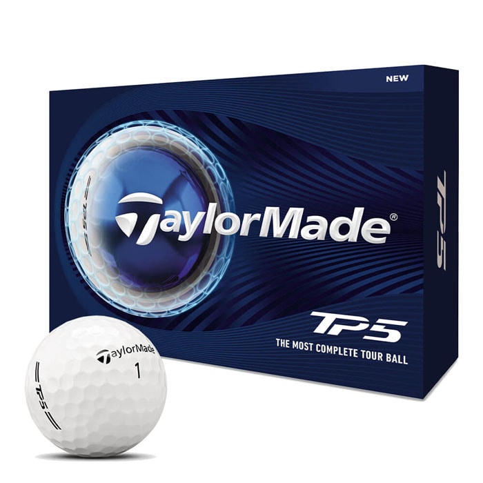 [2026年モデル] テーラーメイド　TP5 ティーピーファイブ ゴルフボール　1ダース（12球入り）　ホワイト  有賀園 ゴルフ