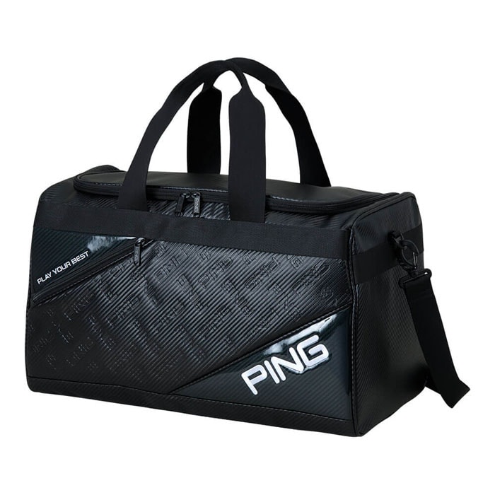 PING ピン　エンボス ボストンバッグ GB-U2516 38573-02 BLACK  有賀園 ゴルフ
