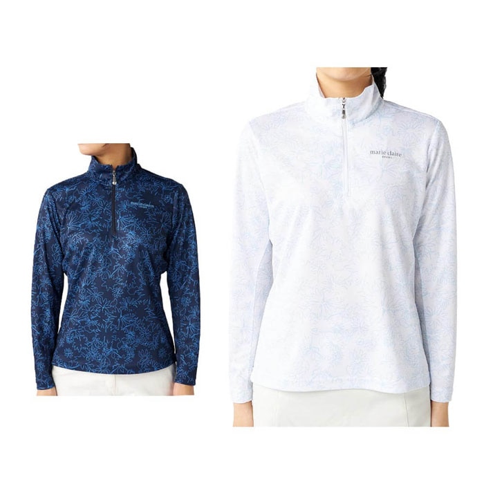 マリクレール　レディース 長袖 ハーフジップ シャツ 715-570L ゴルフウェア [2025年春夏モデル] 特価 有賀園 ゴルフ