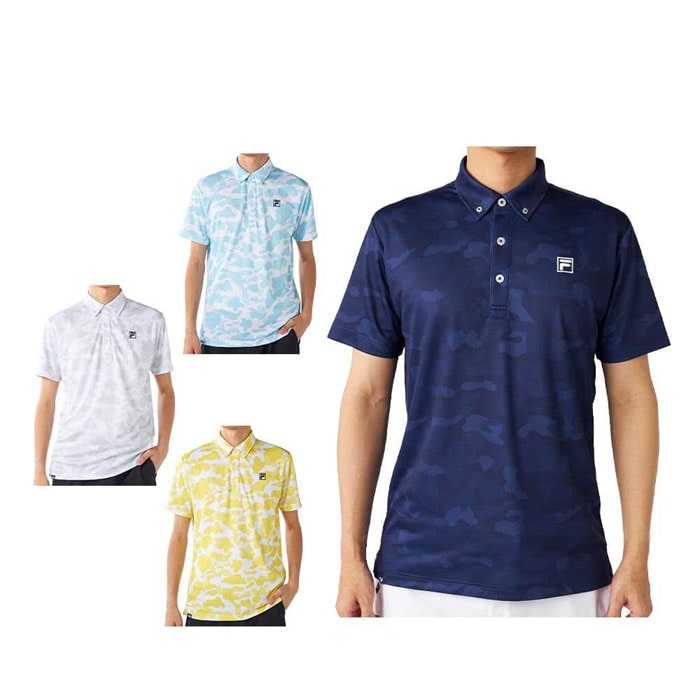 フィラ　メンズ カモフラージュ柄 半袖 ポロシャツ 744-677Y ゴルフウェア [2025年春夏モデル] 特価 有賀園 ゴルフ