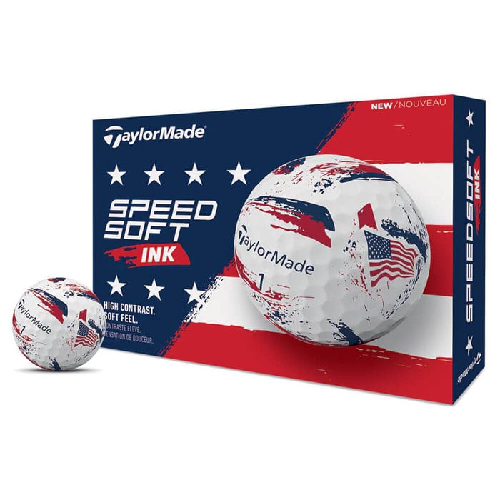 [2026年モデル] テーラーメイド　SPEED SOFT INK スピードソフト インク ゴルフボール　1ダース（12球入り）　USA  有賀園 ゴルフ
