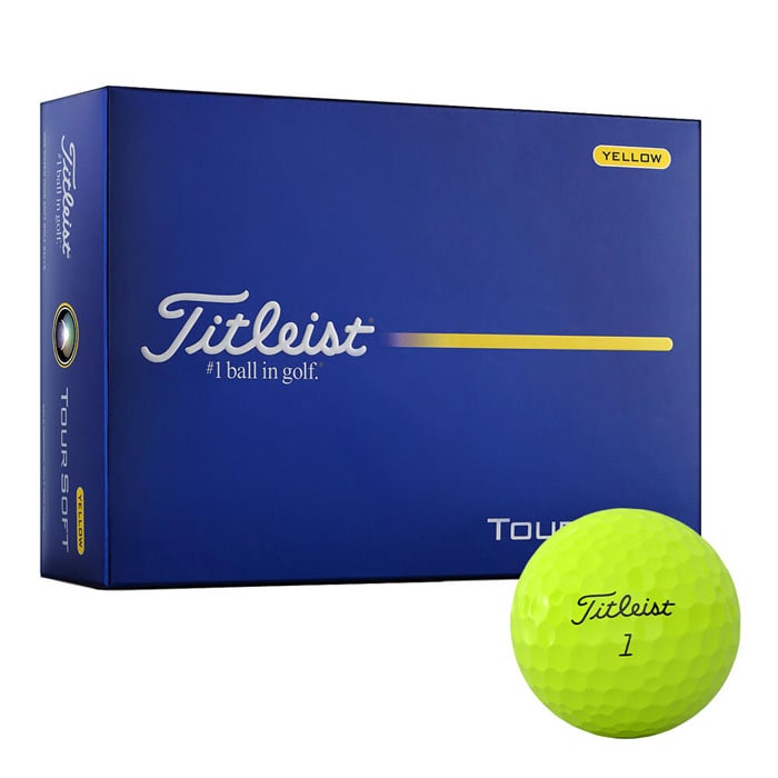 [2026年モデル] タイトリスト TOUR SOFT ツアーソフト ゴルフボール　1ダース（12球入り）　イエロー