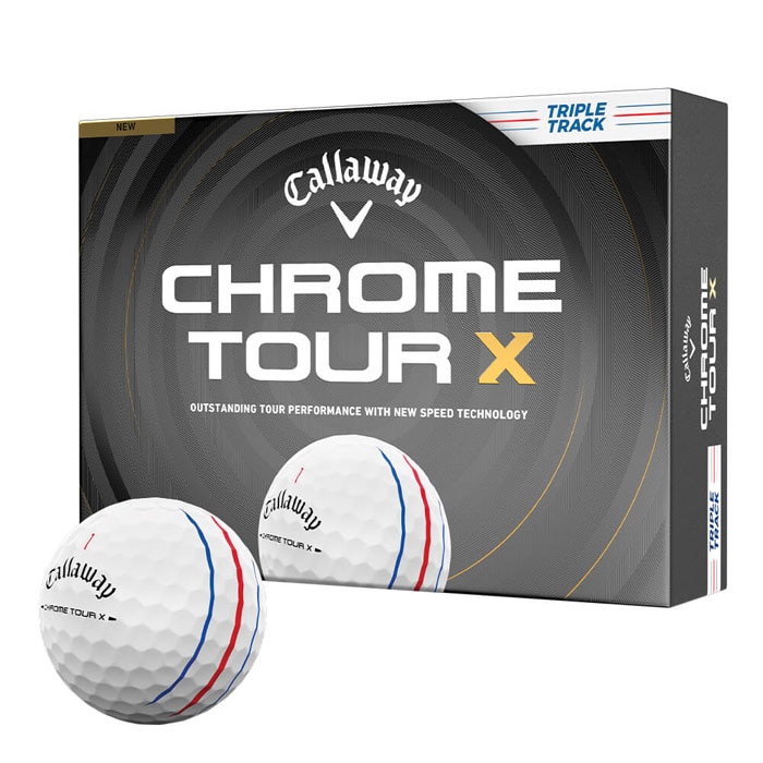 [2026年モデル] キャロウェイ CHROME TOUR X クロム ツアーX ゴルフボール　1ダース（12球入り） トリプルトラック ホワイト 有賀園 ゴルフ