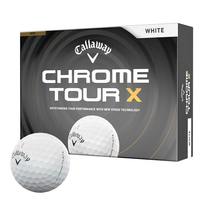 [2026年モデル] キャロウェイ CHROME TOUR X クロム ツアーX ゴルフボール　1ダース（12球入り） ホワイト 有賀園 ゴルフ