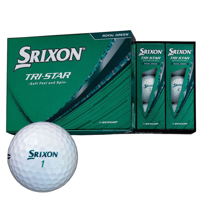 [2026年モデル] ダンロップ　SRIXON スリクソン TRI STAR トライスター ゴルフボール　1ダース（12球入り）　ロイヤルグリーン 有賀園 ゴルフ