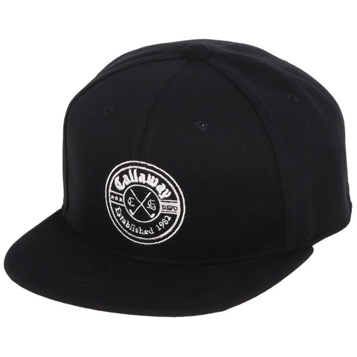 キャロウェイ　レディース モチーフ刺繍 フラットブリム キャップ C23291208 1010 ブラック [2023年モデル] [秋冬モデル] 特価