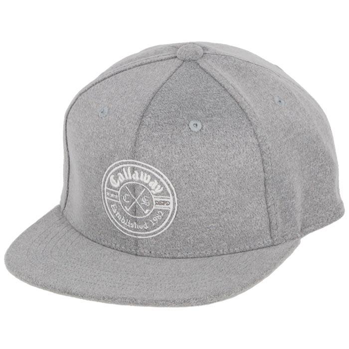 キャロウェイ　レディース モチーフ刺繍 フラットブリム キャップ C23291208 1020 グレー [2023年モデル] [秋冬モデル] 特価