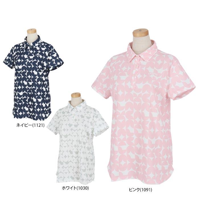 キャロウェイ　レディース 幾何学柄 鹿の子 半袖 ポロシャツ C24134204 [2024年春夏モデル] 特価