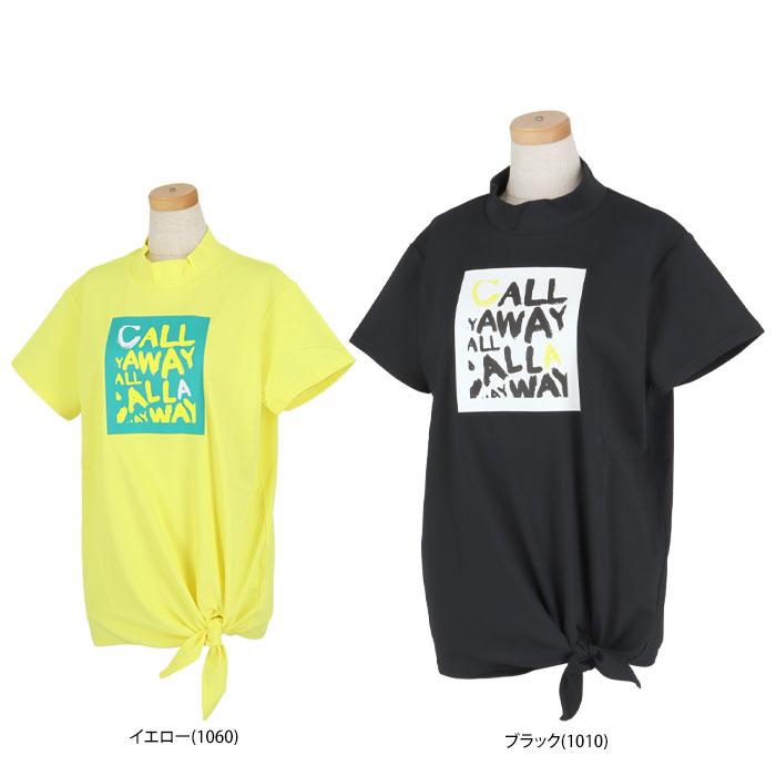 キャロウェイ　レディース 鹿の子 ロゴデザイン ストレッチ 半袖 モックネックシャツ C24134213 [2024年春夏モデル] 特価