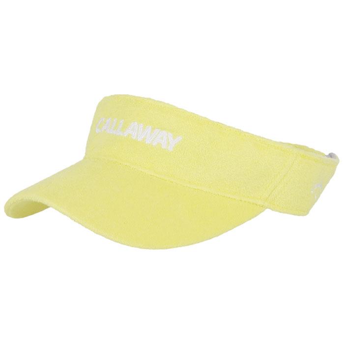 キャロウェイ　レディース ロゴ刺繍 パイル生地 サンバイザー C24191212 1060 イエロー [2024年モデル] 特価