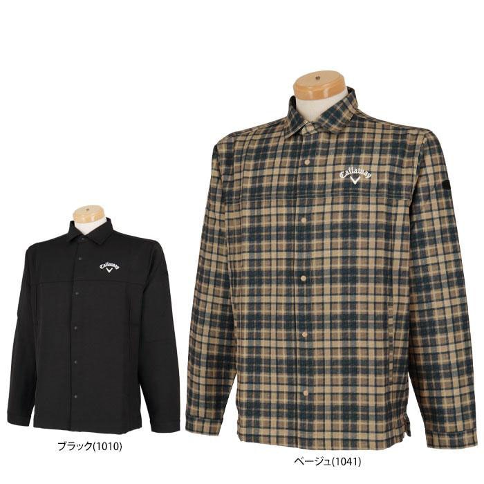 キャロウェイ　メンズ 8WAYストレッチ ロゴ刺繍 長袖 前開き スナップボタン シャツ ブルゾン C24215102 [2024年秋冬モデル] 特価