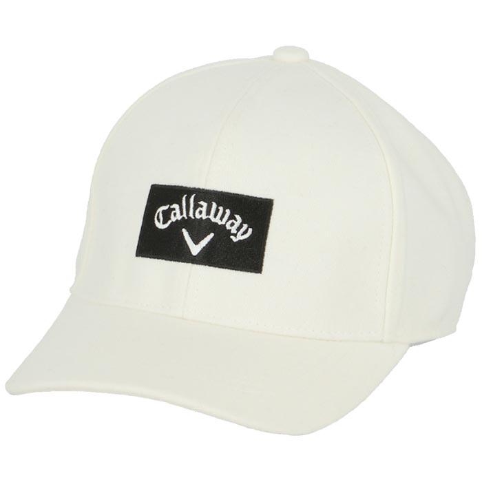 キャロウェイ　メンズ ロゴ刺繍 フランネル キャップ C24291109 1030 ホワイト [2024年モデル] 特価