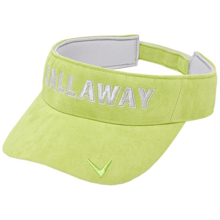 キャロウェイ　レディース シルバーロゴ刺繍 スエード調 サンバイザー C24291211 1130 ライトグリーン [2024年モデル] 特価