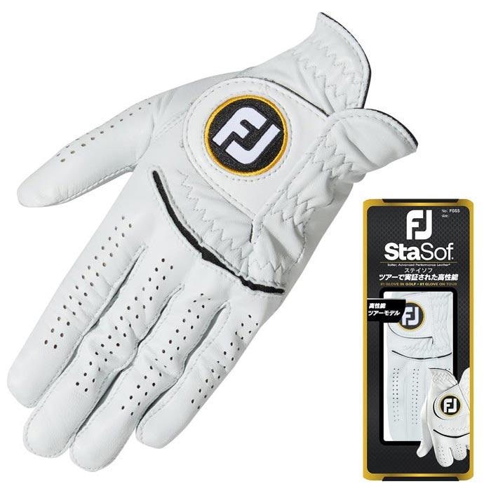 フットジョイ　メンズ StaSof ステイソフ ゴルフグローブ FGSS23 WT ホワイト [2023年モデル]