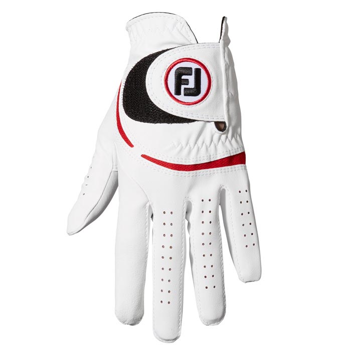 フットジョイ　メンズ WeatherSof ウェザーソフ ゴルフグローブ FGWF WR ホワイト/レッド [2023年モデル]