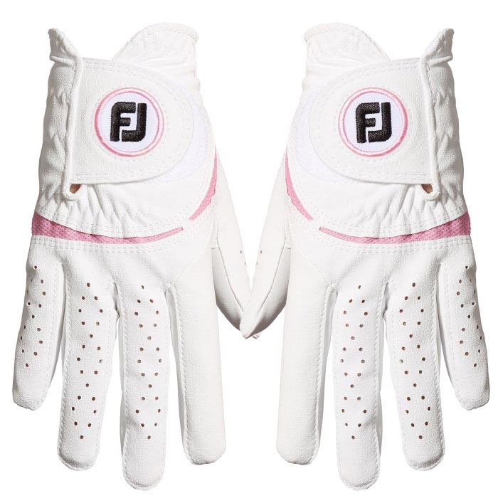 フットジョイ　レディース WeatherSof ウェザーソフ 両手用 ゴルフグローブ FGWFPR WP ホワイト/ピンク [2023年モデル]