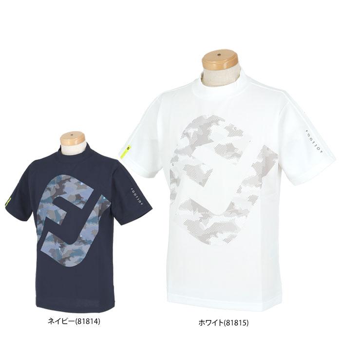 フットジョイ　メンズ ビッグロゴプリント カモフラージュ ストレッチ 半袖 モックネックシャツ FJ-S24-S08 [2024年春夏モデル] 特価