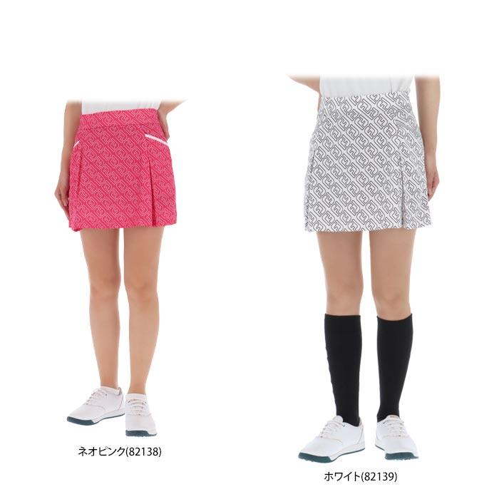 フットジョイ　レディース アウトラインロゴプリント 総柄 メッシュ生地 インナーパンツ一体型 スカート FJW-S24-P03 [2024年春夏モデル] 特価