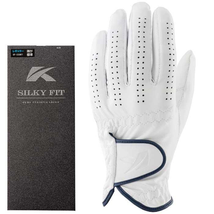 キャスコ　メンズ SILKY FIT シルキーフィット ゴルフグローブ GF-23301 ホワイト [2023年モデル]