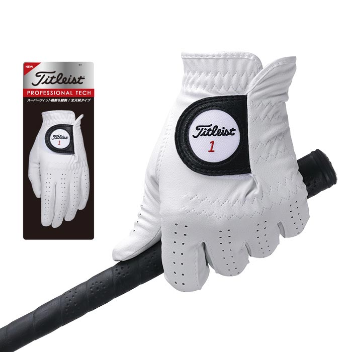 タイトリスト　メンズ PROFESSIONAL TECH プロフェッショナルテック ゴルフグローブ TG53 WT ホワイト [2023年モデル]