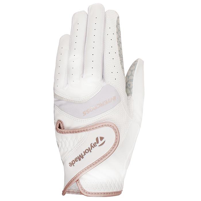テーラーメイド　レディース インタークロス 3.0 ゴルフグローブ UN153 U26229 WHITE/PINK [2024年モデル]