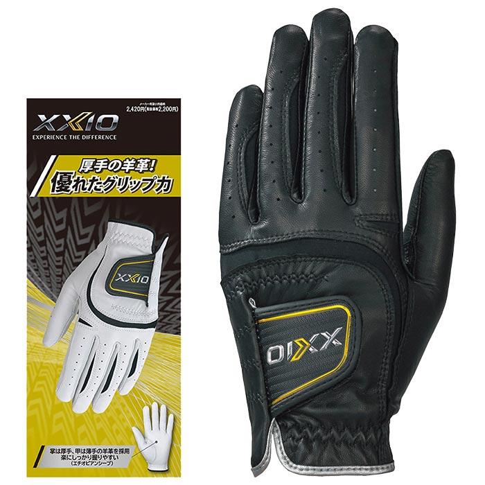 ダンロップ XXIO ゼクシオ　メンズ 羊革 ゴルフグローブ GGG-X019 ブラック [2024年モデル]