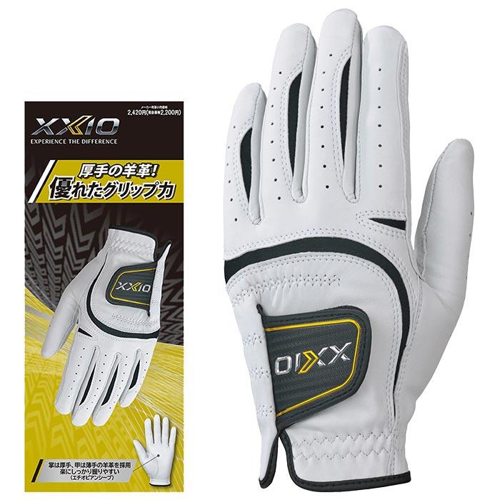 ダンロップ XXIO ゼクシオ　メンズ 羊革 ゴルフグローブ GGG-X019 ホワイト [2024年モデル]