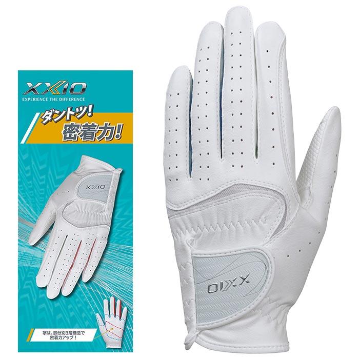 ダンロップ XXIO ゼクシオ　レディース ダントツ密着グリップ ゴルフグローブ GGG-X021W ホワイト/ネイビー [2024年モデル]