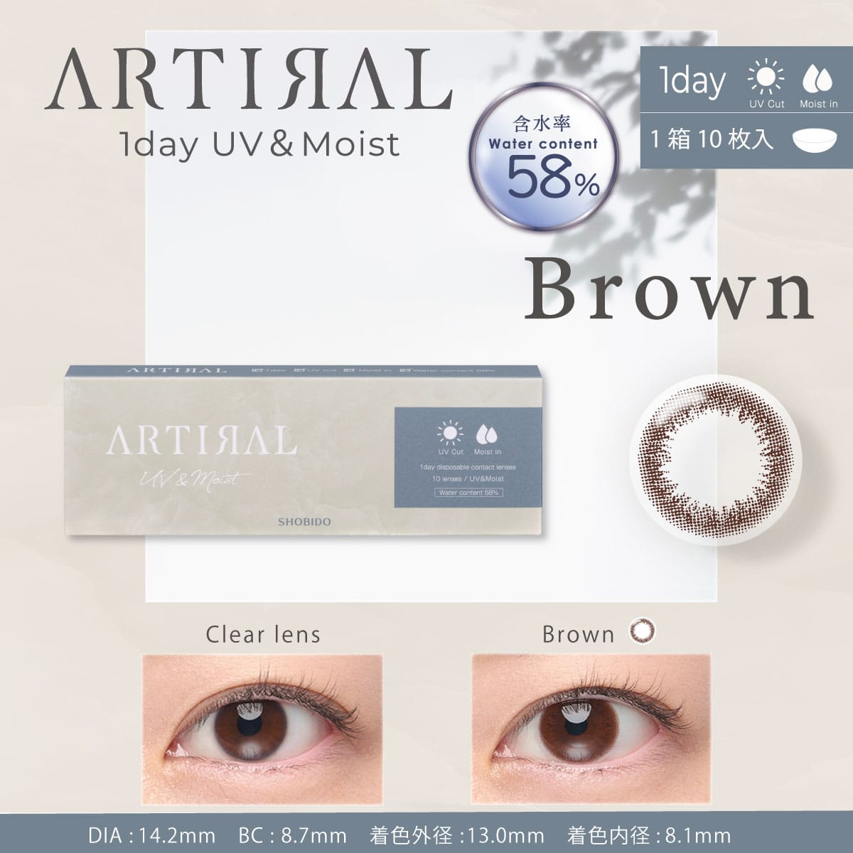 アーティラルワンデー 58UVM 10枚 4箱