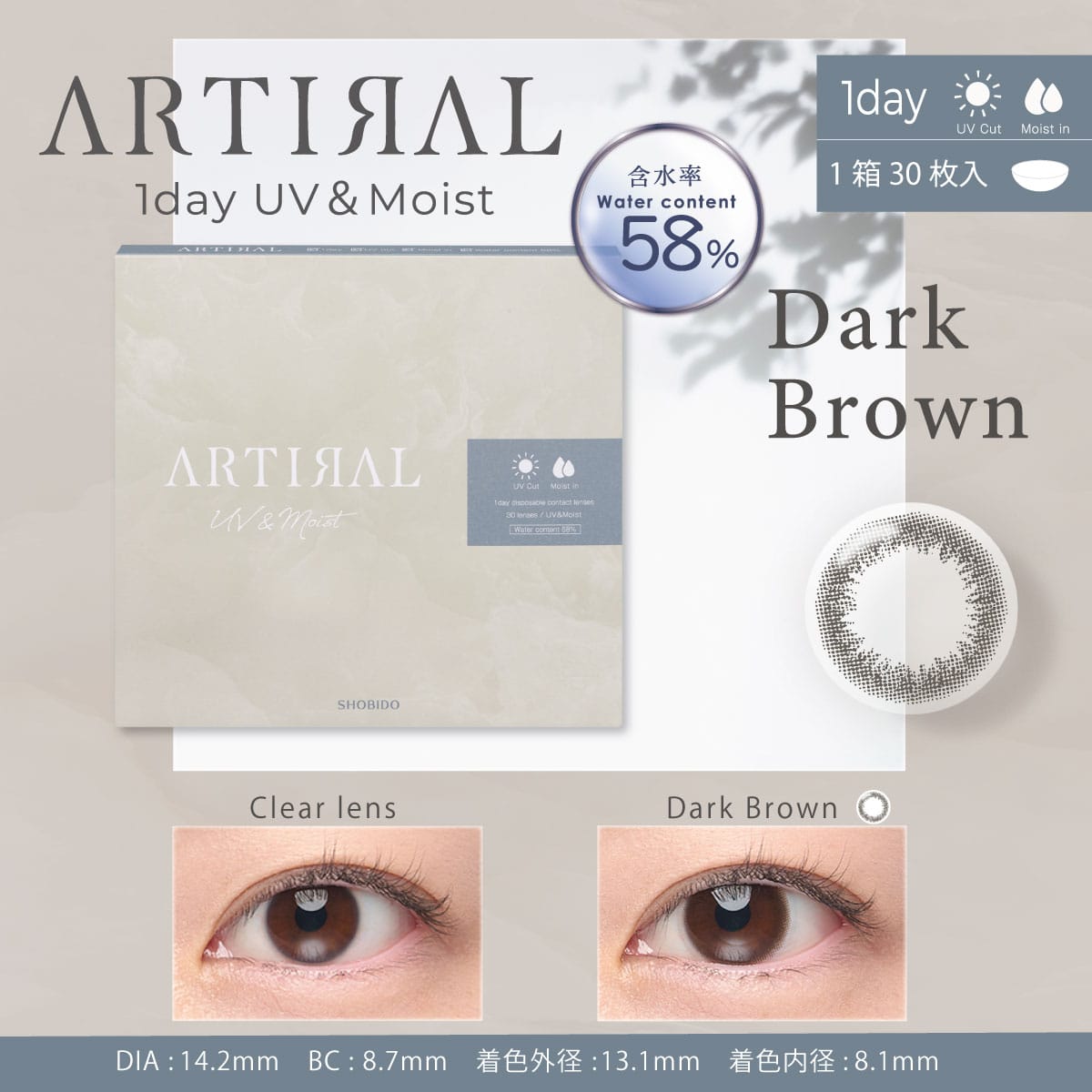 アーティラルワンデー 58UVM 30枚 6箱