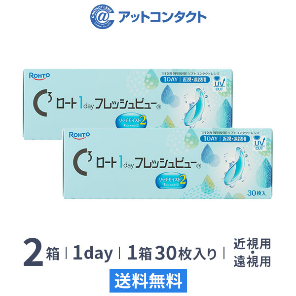 ロート ワンデーフレッシュビュー リッチモイスト2　30枚  2箱