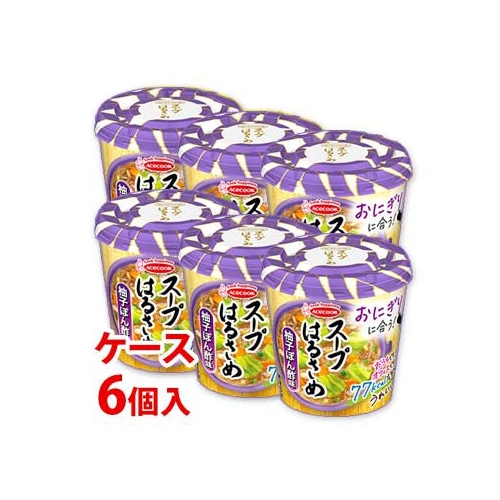《ケース》　エースコック スープはるさめ 柚子ぽん酢味 (1食分)×6個　※軽減税率対象商品